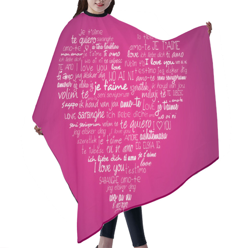 Personality  Heart I Love You Hair Cutting Cape