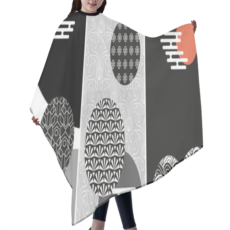 Personality  Abstract Design With Ornate Elements. Hair Cutting Cape