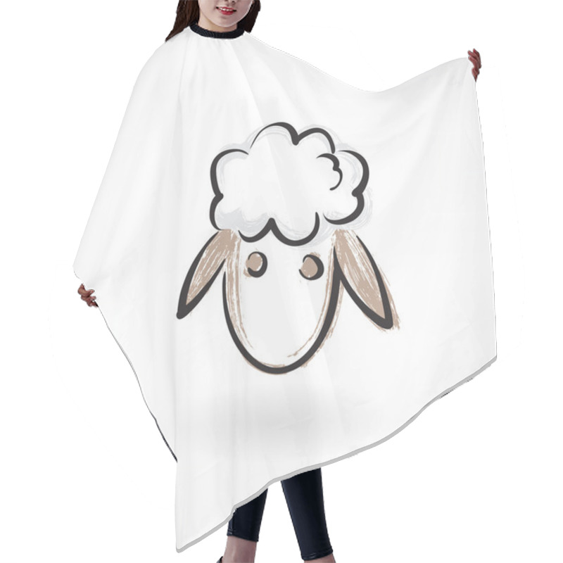 Personality  Sheep Head Grunge Icon Hair Cutting Cape