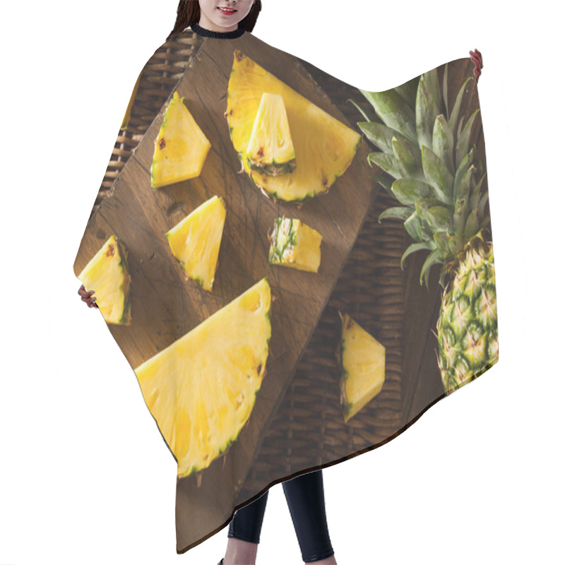 Personality  Organic Raw Yellow Pineapple Hair Cutting Cape