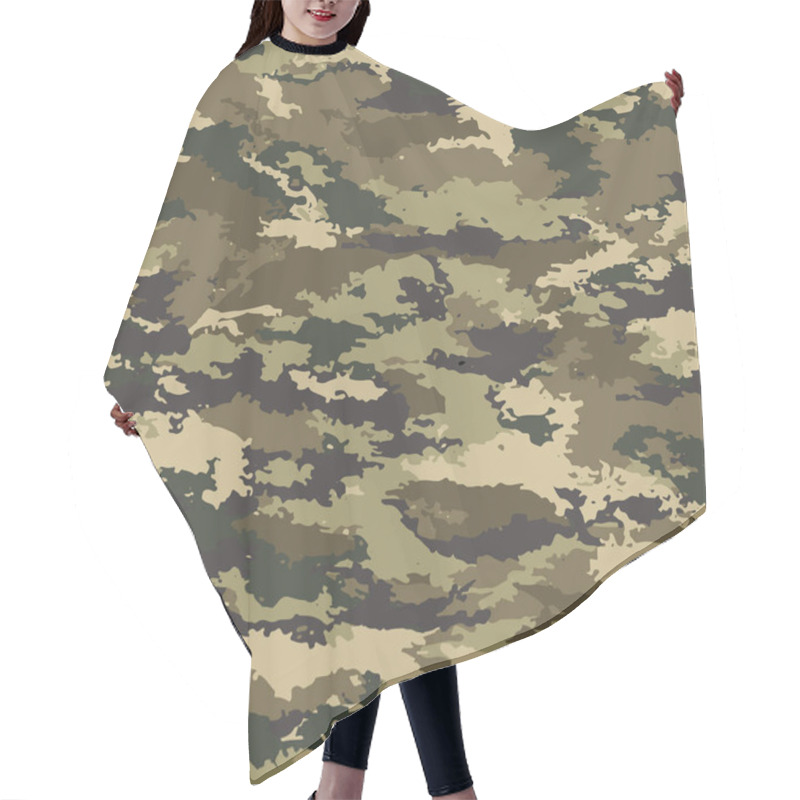 Personality  Vector Seamless Camouflage Hair Cutting Cape