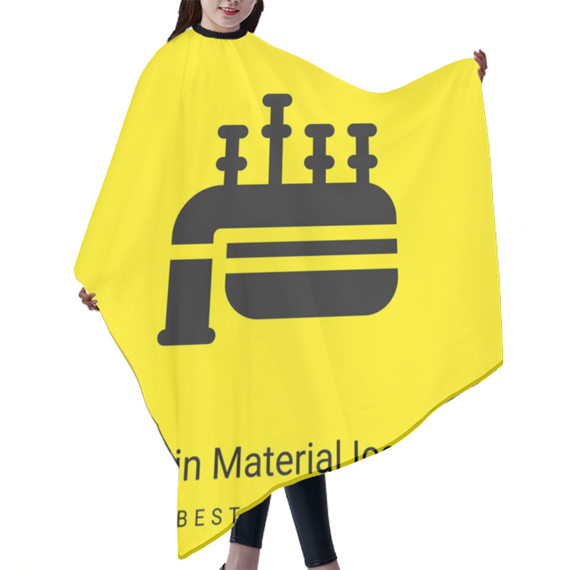 Personality  Bagpipe Minimal Bright Yellow Material Icon Hair Cutting Cape