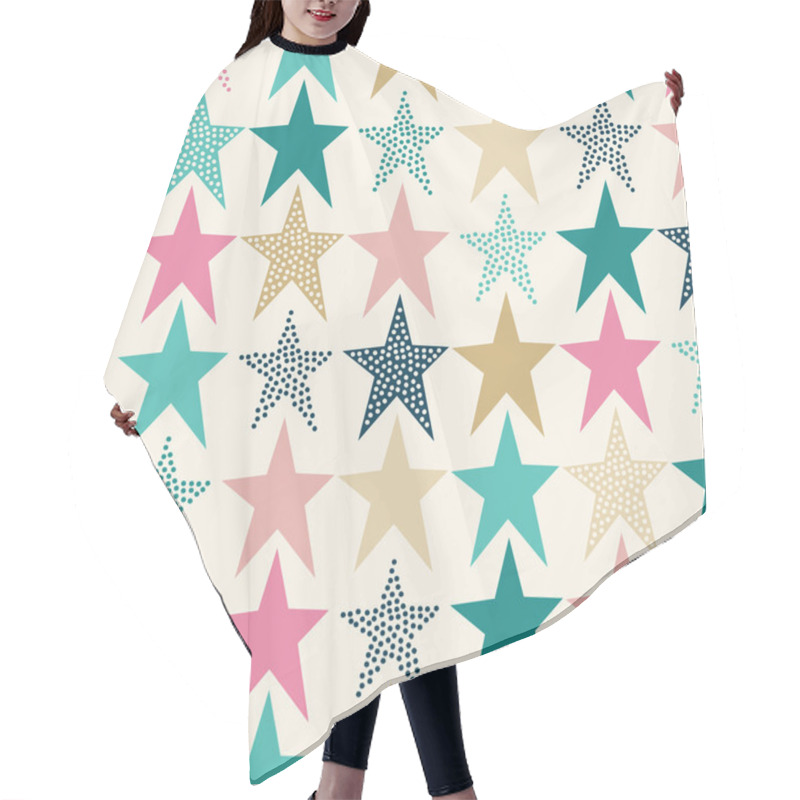 Personality  Stars Pattern Hair Cutting Cape