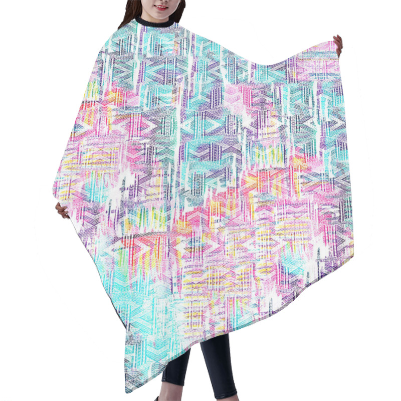 Personality  Geometry Texture Repeat Classic Pattern Hair Cutting Cape