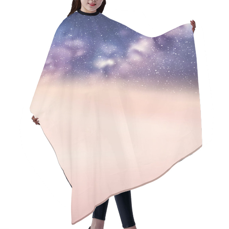 Personality  Clouds And Starry Sky. Natural Background With Fog Waves And Milky Way Hair Cutting Cape