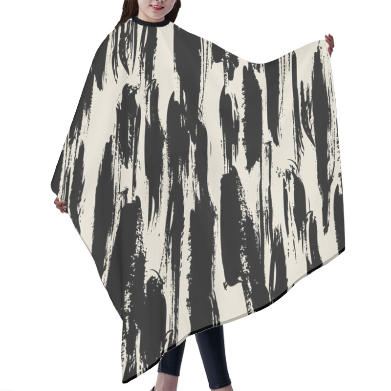 Personality  Pattern With Brushstrokes And Stripes Hair Cutting Cape