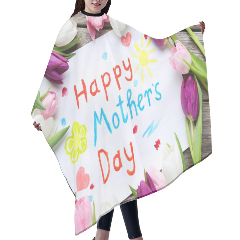 Personality  Bouquet Of Tulips For Happy Mothers Day Hair Cutting Cape