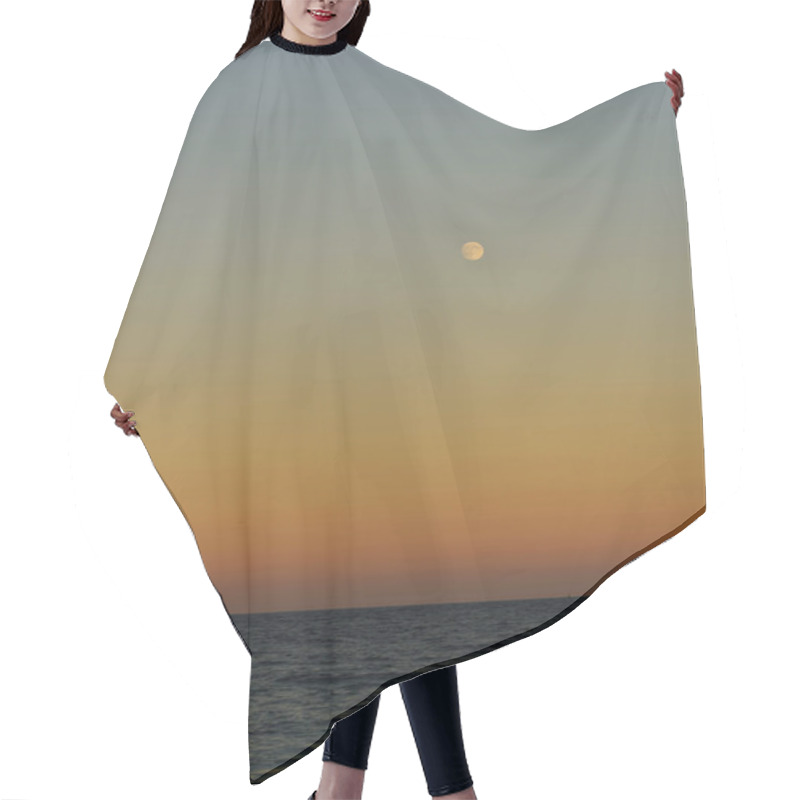 Personality  Moon Over Sea Hair Cutting Cape