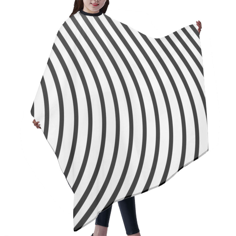 Personality  Black And White Abstract Vertical Background. Simple Striped Line Background Hair Cutting Cape