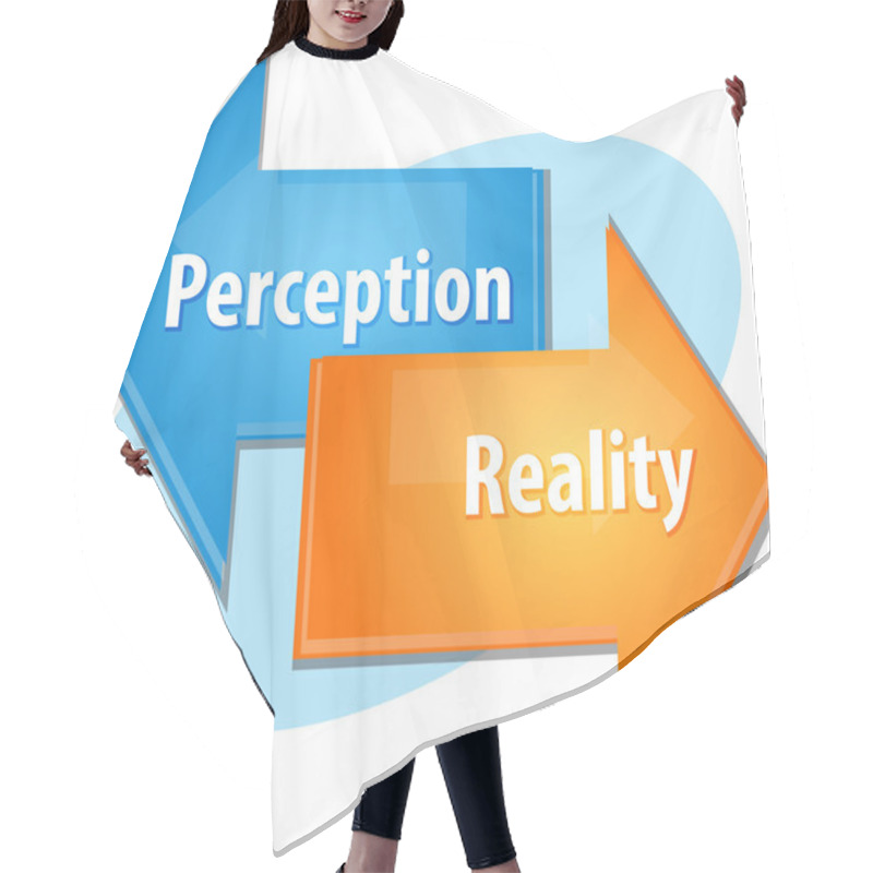 Personality  Perception Reality Business Diagram Illustration Hair Cutting Cape