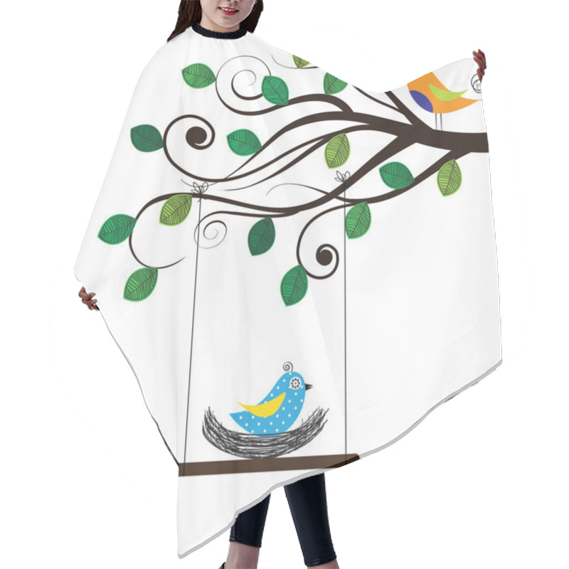 Personality  Funny Birds Hair Cutting Cape