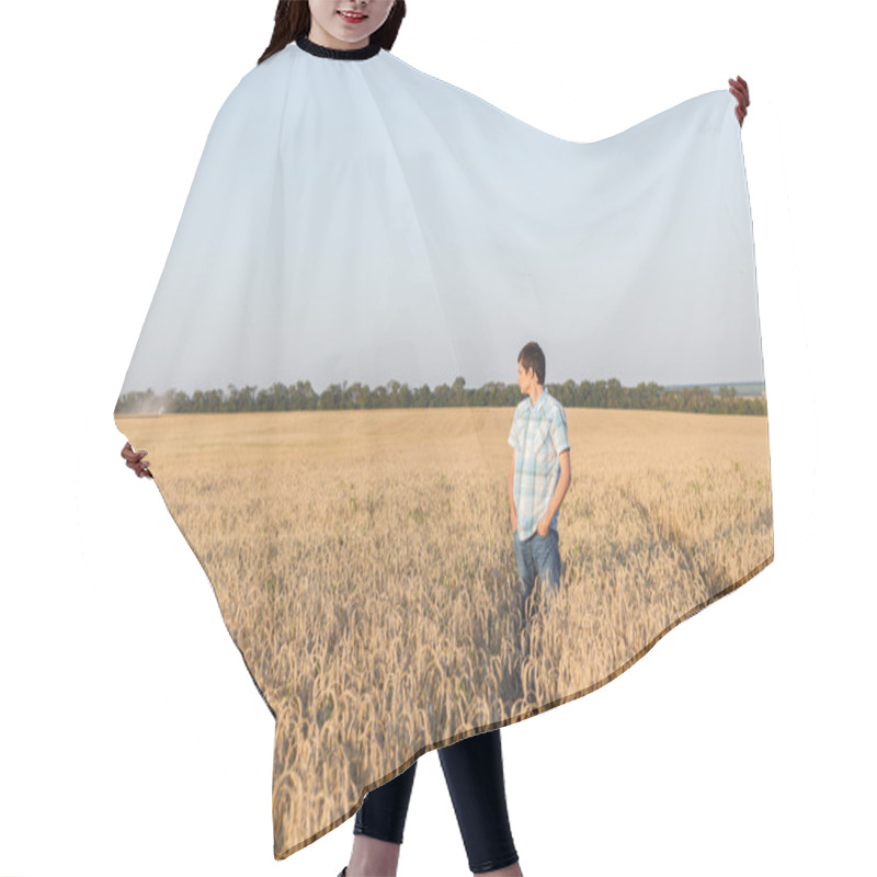 Personality  Man On Wheat Field Hair Cutting Cape