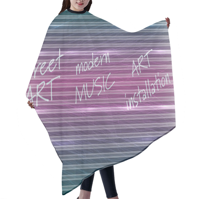 Personality  Abstract Background With The Words Art Installation, Street Art, Hair Cutting Cape