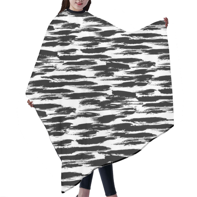 Personality  Pattern With Brushstrokes And Stripes Hair Cutting Cape