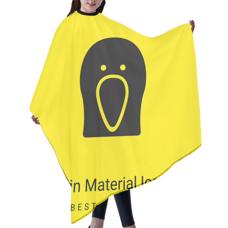 Personality  Bird Black Head Front Minimal Bright Yellow Material Icon Hair Cutting Cape