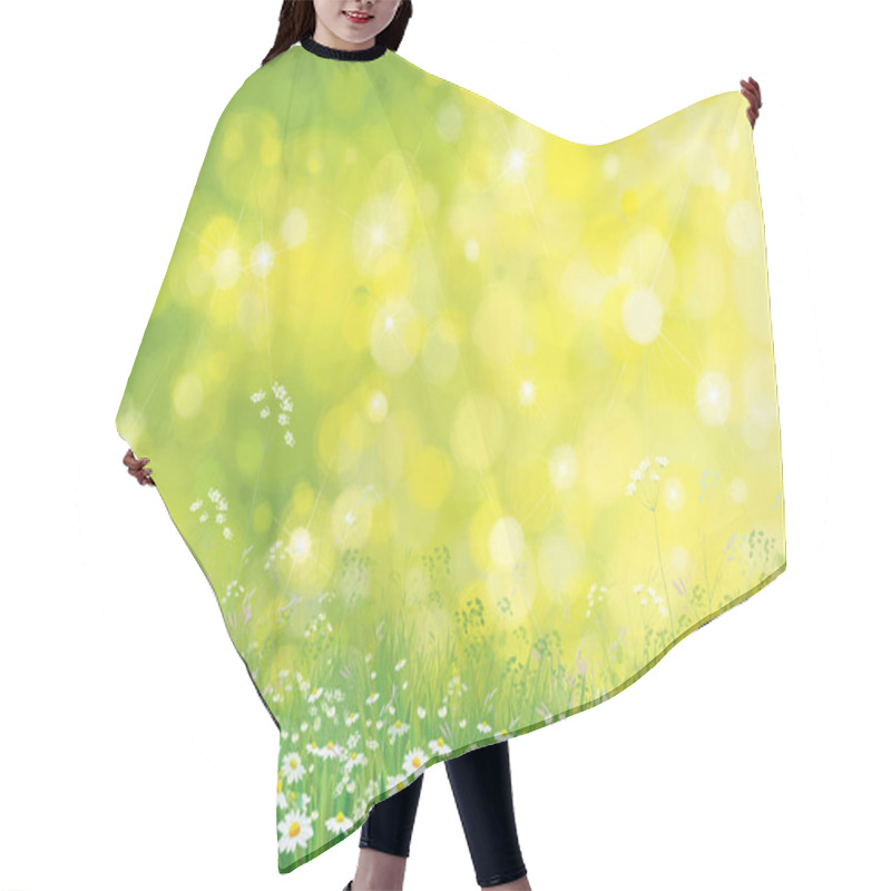 Personality  Blossoming Flowers Field Hair Cutting Cape