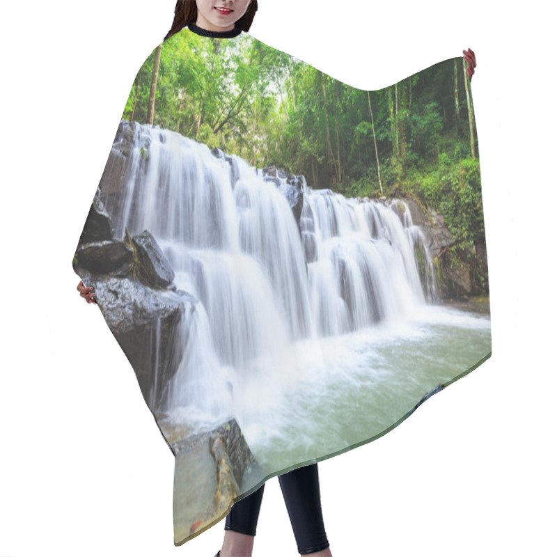 Personality  Waterfall In Namtok Samlan National Park, Saraburi, Thailand Hair Cutting Cape