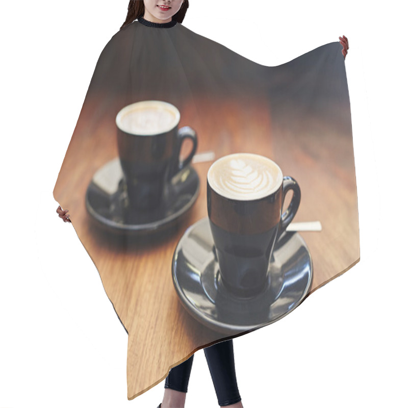 Personality  Modern Black Ceramic Cups And Saucers Hair Cutting Cape