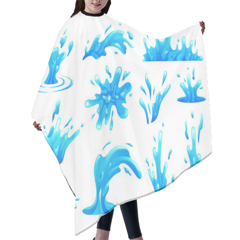 Personality  Water Splash Collection In Cartoon Style Hair Cutting Cape