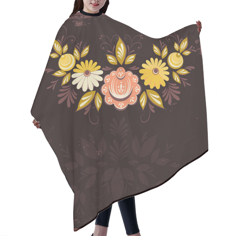 Personality  Abstract Floral Background Hair Cutting Cape