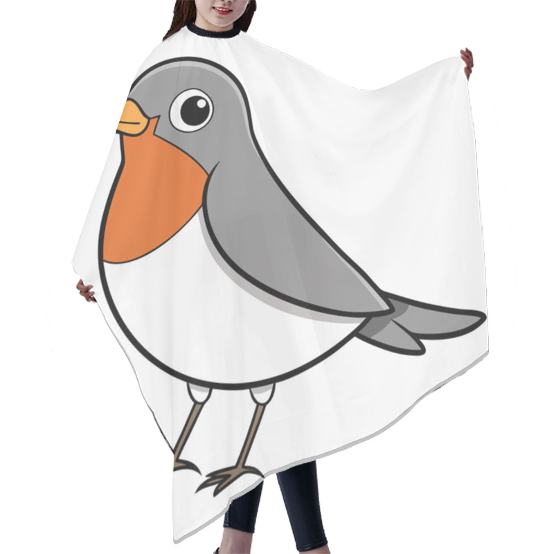 Personality  American Robin Birds Vector Illustration Hair Cutting Cape