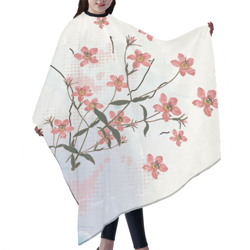 Personality  Painted Flowers Hair Cutting Cape