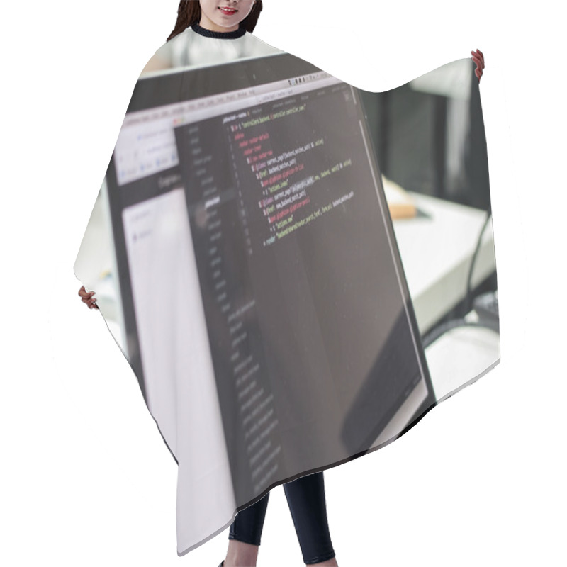 Personality  Web Script Hair Cutting Cape