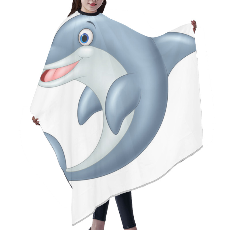 Personality  Standing Dolphin Vector Illustration Hair Cutting Cape