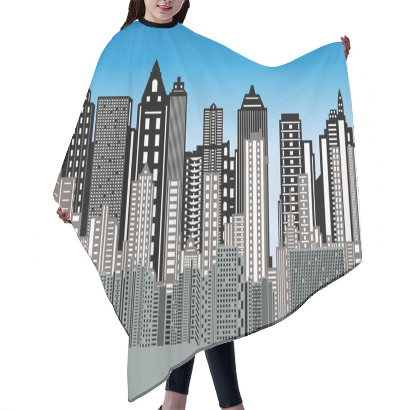 Personality  Modern Buildings Hair Cutting Cape