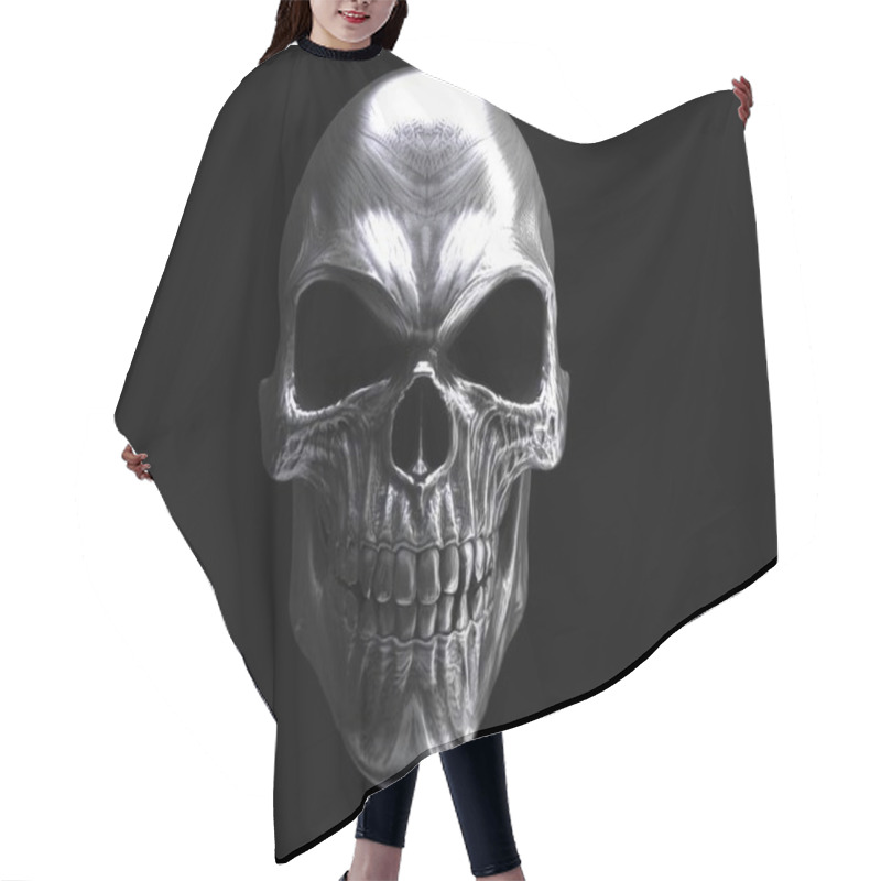 Personality  Heavy Metal Death Skull - Front View Hair Cutting Cape