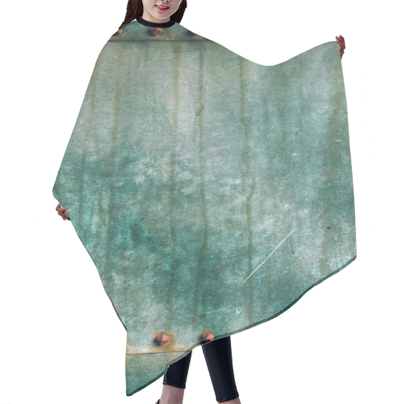 Personality  Oxidized Copper Plate Surface Texture Hair Cutting Cape