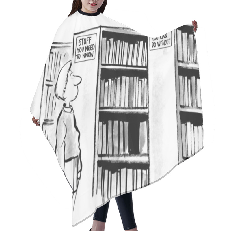 Personality  Student At The Library Hair Cutting Cape