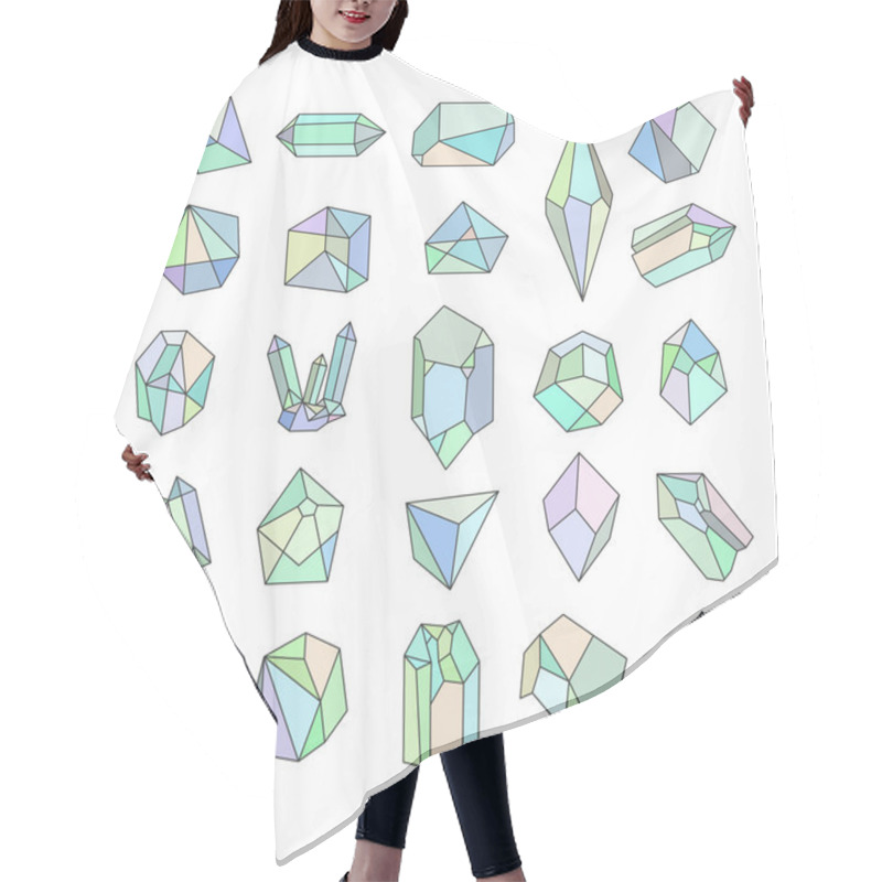 Personality  Hipster Retro Backgrounds With Crystals Hair Cutting Cape