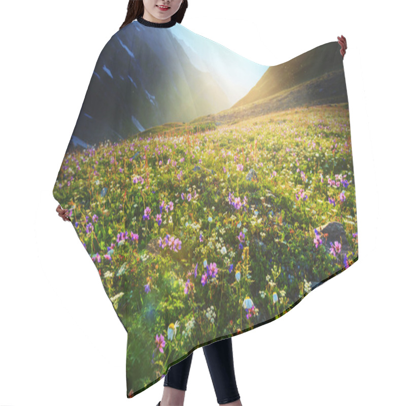 Personality  Picturesque Mountain Meadow Hair Cutting Cape