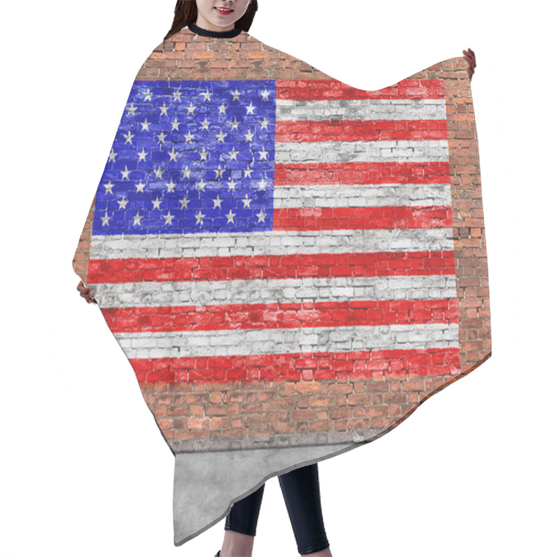 Personality  American Flag And Foreground Hair Cutting Cape