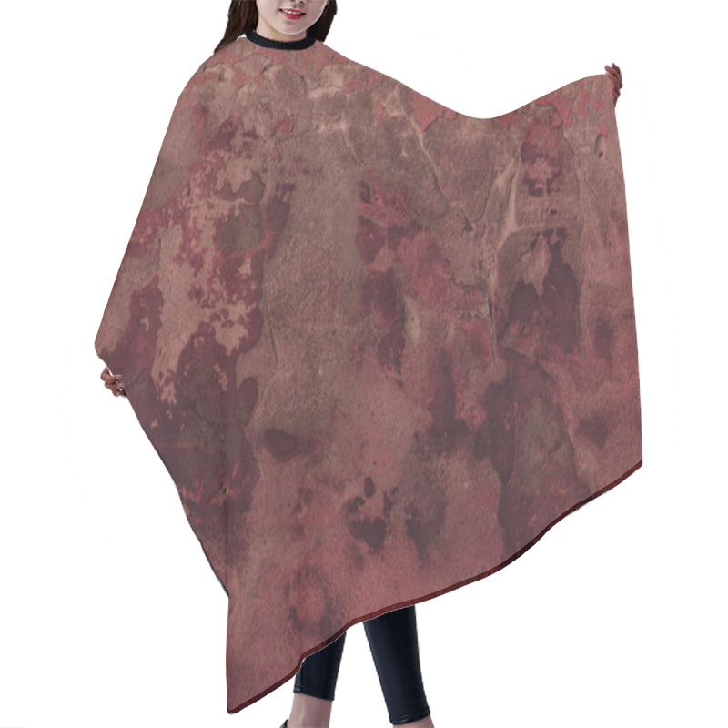 Personality  Full Frame View Of Dark Red Cracked Wall Textured Background    Hair Cutting Cape