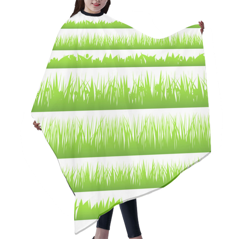 Personality  Seamless Grass Hair Cutting Cape