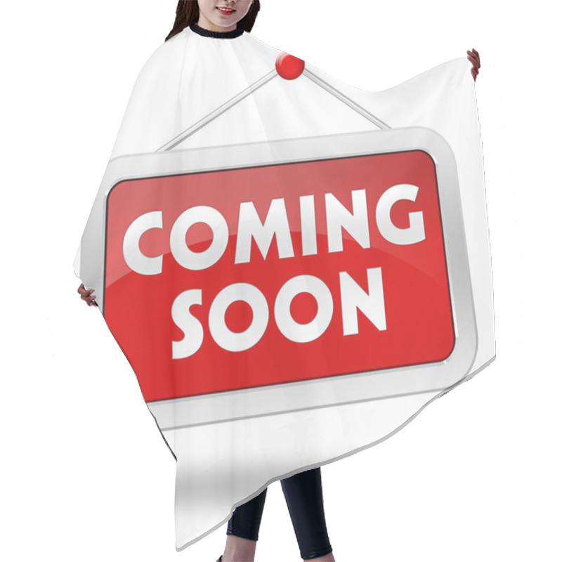 Personality  Coming Soon Concept  3d Illustration Hair Cutting Cape