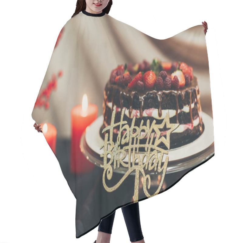 Personality  Happy Birthday Cake Hair Cutting Cape