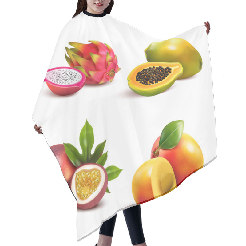 Personality  Mature Tropical Fruits Set Hair Cutting Cape