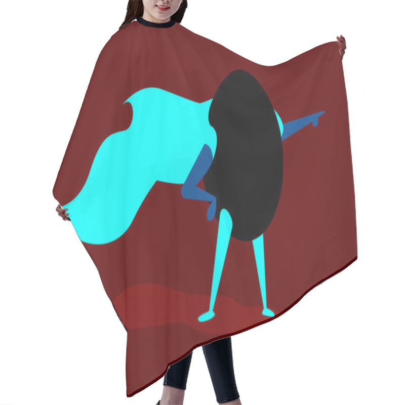 Personality  Egg Super Hero Standing With Cape Hair Cutting Cape