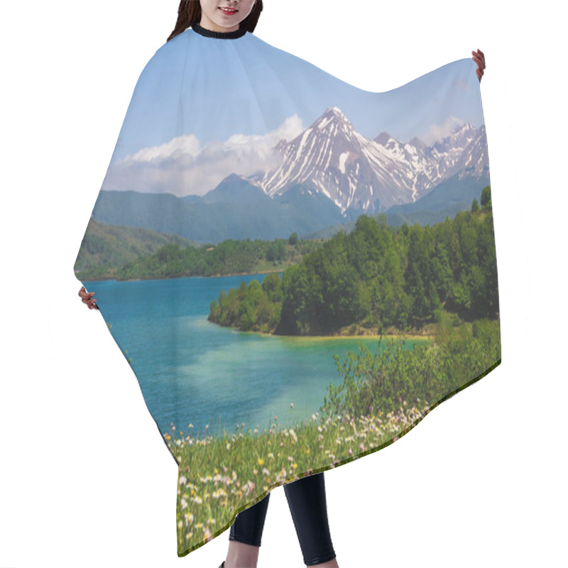 Personality  Panoramic View Of Campotosto Lake - Abruzzo Hair Cutting Cape