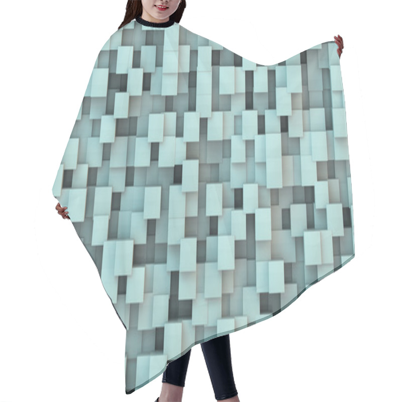 Personality  Modern Abstract Image Of Cubes Background Hair Cutting Cape