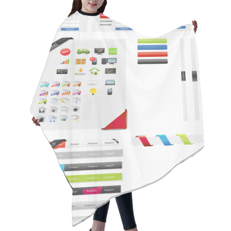 Personality  Web Designers Toolkit - Web Graphic Collection Hair Cutting Cape