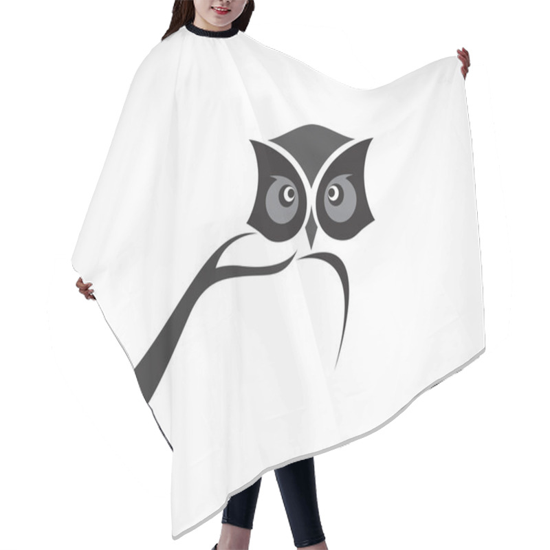 Personality  Vector Image Of An Owl Design On White Background Hair Cutting Cape