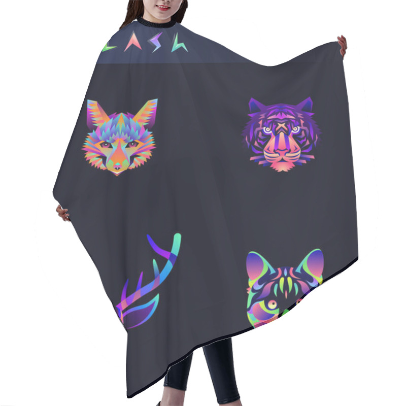 Personality  Abstract Animal Illustration Hair Cutting Cape