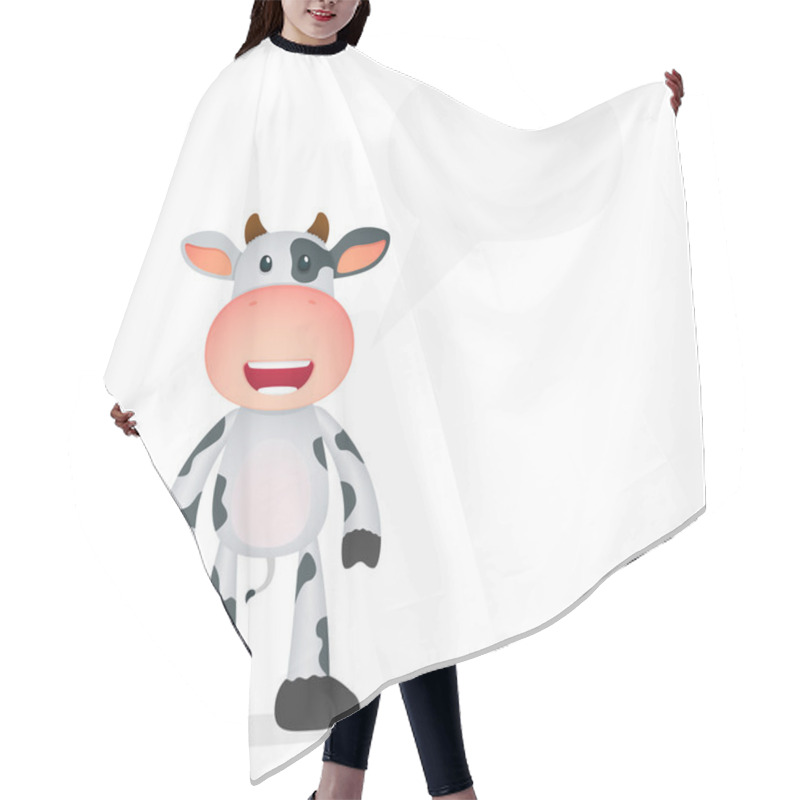 Personality  Funny Cartoon Cow Hair Cutting Cape