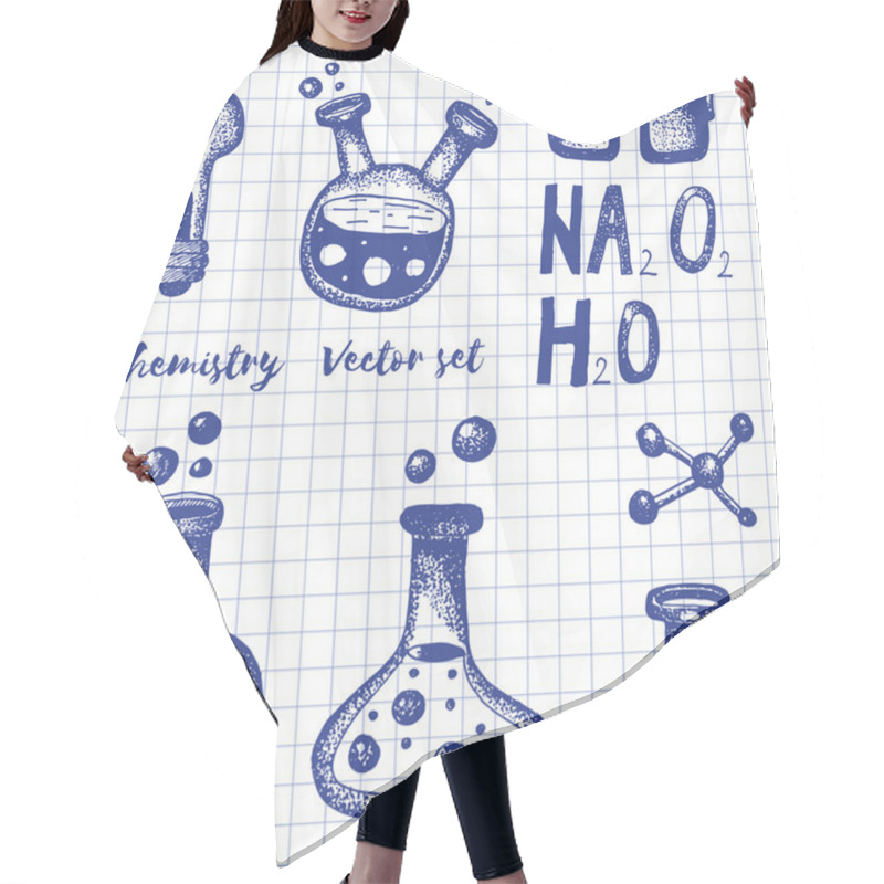 Personality  Chemistry And Biochemistry Vector Set Hair Cutting Cape