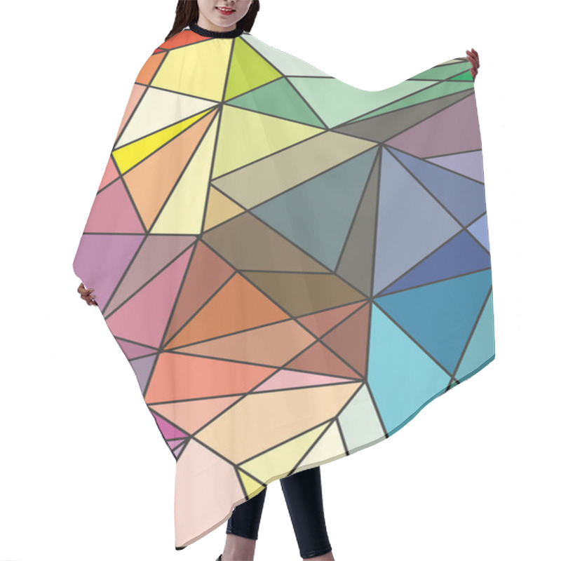 Personality  Abstract Stained Glass In The Form Of Glass Hair Cutting Cape