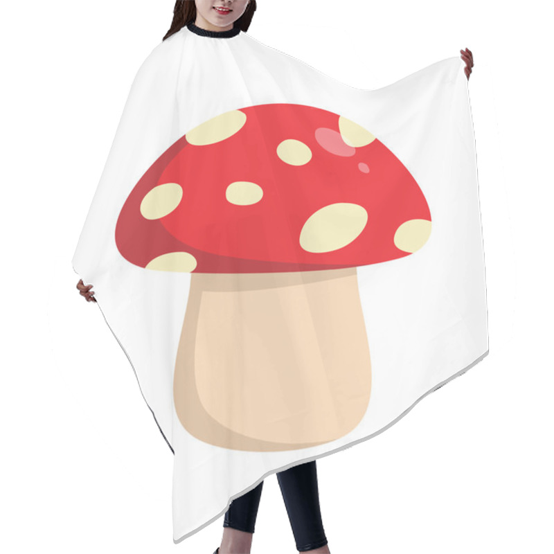 Personality  Mushroom Vector Illustration Hair Cutting Cape